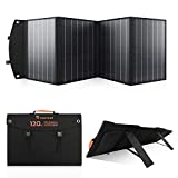 Solar Panels for Camping, 120W Solar Panel Charger for Power Station & Solar Generator, Portable Solar Panel Compatible with USB/DC Output for Camping/RV Travel Trailer/Power Outage(bonsaii SP1003)