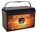 Vmaxtanks VMAXSLR125 AGM 12V 125Ah SLA Rechargeable Deep Cycle Battery for Use with Pv Solar Panels Smart chargers, Wind Turbines and Inverters and Backup Power (12 Volt 125Ah Group 31 AGM)