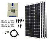 WindyNation 400 Watt Monocrystalline Solar Panel Kit with TrakMax MPPT 40A Solar Charge Controller + Solar Cable + Connectors + Mounting Hardware