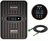 SolarEpic 60A MPPT Solar Charge Controller 150V PV Input 12V/24V Battery System 840W/1680W Solar Panel Controller W/ MH-M80 Meter + Temperature Sensor Works with Lead-Acid & Lithium Batteries