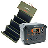 Aimtom Rebel 440 Solar Generator, 440W Power Station Lithium Battery Pack + SolarPal 60W Foldable Solar Panel, for Camping Travel Overlanding Outdoor Adventure Backup Emergency