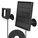 Upgraded Solar Panel Compatible with All-New Ring Spotlight Cam Battery & Ring Stick Up Cam Battery - Outdoor Solar Charger Power Your Camera Continuously with 2.7Watt 5V Charging (1-Pack, Dark Grey)