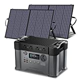 ALLPOWERS S2000 Pro Solar Generator with Panels Included 2400W MPPT Portable Power Station with 2pcs Foldable Solar Panel 28.5V 100W, Solar Backup Power for RV Van House Outdoor Camping