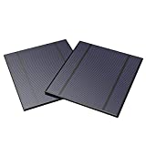 ALLPOWERS 2 Pieces 2.5W 5V/500mAh Solar Panel DIY Battery Charger Kit Mini Encapsulated Solar Cell Epoxy for Battery Power LED 130x150mm (Solar Panel Only)