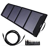 Tenergy Foldable 60W Solar Panel Charger for Camping Power Supply, Portable Power Chargers, and Power Packs, Outputs Includes DC, USB-C, and 2X USB-A Ports