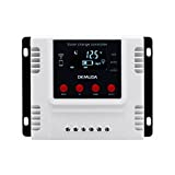dkplnt 30A 12V/24V/48V Auto PWM Solar Charge Controller Panel Battery with Adjustable LCD Display, Dual USB Port, WiFi App Compatible with Sealed, Gel, Flooded and Lithium Batteries