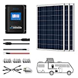ACOPOWER Solar Panel Kit, 300W 12/24V Polycrystalline Off-Grid System for RV Home Marine with 3PCs 100W Rigid Solar Panels/30A MPPT Controller/Z-Brackets/Y Connectors/Solar Cables/Cable Entry Housing