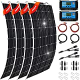 1200 Watt Flexible Solar Panel Solar System kit Photovoltaic Module Cell Monocrystalline Bendable 4x300W 18Volt Solar Battery Charger with 40A Controller for for Off-Grid Home RV Caravan Boat…