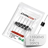 (Pack of 20 Pieces) Chanzon 15SQ045 Schottky Barrier Rectifier Bypass Blocking Diodes 15A 45V R-6 Axial 15 Amp 45 Volt for Solar Cell Panel