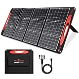 ROCKPALS Portable Solar Panel 120W/18V - QC 3.0&USB-C Output with Kickstand, Foldable Solar Charger for Jackery Explorer/Anker/BLUETTI/ROCKPALS Portable Solar Generator and USB Devices