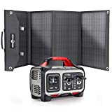 ROCKPALS 300W Portable Power Station with Solar Panel 100W, Solar Generator with Panel Included for Backup Power, Outdoor Adventure and Camping