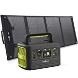 ROCKPALS Portable Power Station Freeman 600, 3 x AC Outlets, 614.4Wh Solar Generator and SP003 100W Foldable Solar Panel Kit for Outdoor Camping,RV