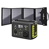 ROCKPALS 300W Portable Power Station with 60W Foldable Solar Panel Included, 280.8Wh Outdoor Generator with USB-C PD, 110V Pure Sine Wave AC Outlet for Camping, RV, Travel Hunting, Emergency