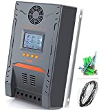 Temank 100A MPPT Solar Charge Controller 12V/24V DC Auto, Max 96V, 1300W/2600W Input Solar Panel Regulator fit for Gel Sealed Flooded Battery and Load Timer Setting
