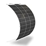 WERCHTAY Flexible Solar Panel 100W 12V/24V Monocrystalline Bendable ,100 Watt Solar Panels Semi-Flexible Mono Solar Panels Portable Off-Grid for RV Boat Cabin Van Car Uneven Surfaces
