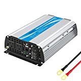 1200Watt Power Inverter 12V DC to 110V 120V AC with 20A Solar Charge Controller Remote Control Dual AC Outlets & USB Port for RV Truck Solar System