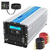 5000Watt Heavy Duty Modified Sine Wave Power Inverter DC 12volt to AC 120volt with LCD Display 4 AC Sockets Dual USB Ports & Remote Control for Truck RV and Emergency