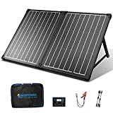 ACOPOWER Portable Solar Panels，100W Foldable Solar Panel Suitcase 12 Volt Monocrystalline Solar Panel kit with Waterproof 20A Charger Controller for Camping, Power Supply and Emergency Backup
