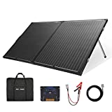 ATEM POWER 200W Monocrystalline Solar Panel,Portable Solar Suitcase Foldable Lightweight Without Glass, 20A MPPT Controller with USB Output, Built-in Kickstand for 12V Batteries RV Camping Power