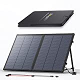 BougeRV 120W Lighter Portable Solar Panel, Monocrystalline Foldable Waterproof Solar Panel Suitcase with Built-in Kickstand for Generator Power Station, RV, Camping Off-Grid (with Protective case)