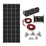 Zamp solar Legacy Series 170-Watt Roof Mount Solar Panel Kit with Digital Charge Controller. Durable Off-Grid Solar Power for RV Battery Charging - KIT1005