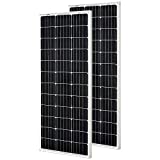 RICH SOLAR 200 Watt 12 Volt Monocrystalline Solar Panel 2 Pack of 100W High Efficiency Solar Module Charge Battery for RV Trailer Camper Marine Off Grid
