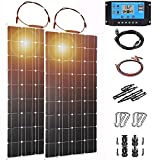 600 Watt Solar Panel Kit 2X300W Flexible Monocrystalline(HIGH Efficiency) Include Charge Controller(40A)and Cable for 24v Battery Charging Car Battery AGM RV Camper Van……