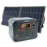 AIMTOM Rebel 440 Solar Generator SolarPal 100W Foldable Monocrystalline ETFE Solar Panel Combo, 440W Power Station Lithium Battery Pack with 110V AC USB USB-C 12V DC for Camping Outdoor Home Emergency
