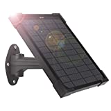 Bigblue Ring Solar Panel, 5W Solar Panel Compatible with Ring Spotlight Cam Battery and Ring Stick Up Cam Battery, Monocrystalline Silicon Solar Trickle Charger for Ring Cameras, 5V/1A, Black