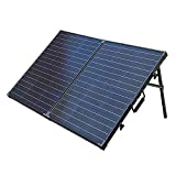 ExpertPower 100Watt Glass Monocrystalline Cell Solar Panel Suitcase |2pcs 50W Foldable | Build-in Stand Frame |MC 4 Connector for Solar Powered Generator and Off Grid System