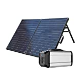 ExpertPower Alpha300 Solar Power Station with 100W Foldable Glass Monocrystalline Solar Panel kit for Camping, Power Supply and Emergency Backup