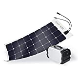 ExpertPower 444Wh Solar Generator Kit with 18V 100W Sun Power 100W Flexible Solar Panel for Camping and Outdoor