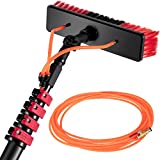 Happybuy Water Fed Pole Kit, 30ft Length Water Fed Brush, 9m Water Fed Cleaning System, Aluminum Outdoor Window Cleaner w/ 24ft Hose, Cleaning and Washing Tool for Window Glass, Solar Panel