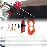 26ft Telescopic Water Fed Pole Brush Outdoor Window Cleaner,Window Glass Solar Panel Cleaning Brush and Pole System, Window Washing Equipment Tool Extendable Washer Glasses Cleaning Kit w/65.6ft Hose
