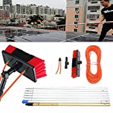8m/26ft Water Fed Pole Kit Extension Pole, Outdoor Window Cleaner Brush Solar Panel Cleaning Tool Washing Tool Tall Window Glass Cleaning Poles Telescopic Water Fed Brush Window Washer Wand