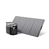 EF ECOFLOW Solar Generator DELTA 1260Wh with 160W Solar Panel, 6 X 1800W (3300W Surge) AC Outlets, Portable Power Station for Outdoors Camping RV High-Power Appliances Emergency