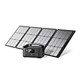 EF ECOFLOW Portable Power Station RIVER 288Wh with 110W Solar Panel , 3 600W (Peak 1200W) AC Outlets, Solar Generator for Outdoors Camping RV Hunting Emergency