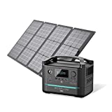 EF ECOFLOW Portable Power Station RIVER Max 576Wh with 110W Solar Panel, 3 600W (Peak 1200W) AC Outlets, Solar Generator for Outdoors Camping RV Hunting Emergency