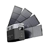 EF ECOFLOW DELTA Max (2000) Solar Generator 2016Wh with 4 X 160W Solar Panel, 6 X 2400W (5000W Surge) AC Outlets, Portable Power Station for Home Backup Outdoors Camping RV Emergency