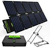 Topsolar SolarFairy 60W Portable Foldable Solar Panel Charger Kit 18V DC Output for Portable Generator Power Station + 12V RV Boat Car Battery + USB & Type C for Cell Phone Tablet