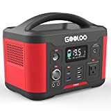 GOOLOO Portable Power Station P600, 626Wh Outdoor Generator with 110V/600W (Peak 1200W) AC Outlets & LED Flashlight, SuperSafe Backup Lithium Battery for Outdoor RV/Van Camping, Emergency