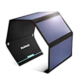 Nekteck 28W Solar Charger, Portable Solar Panel with 2 USB Port, IPX4 Waterproof Hiking Camping Gear Sunpowered Charger Compatible with iPhone 12/11/11pro/Xs, iPad, Samsung Galaxy, Camera