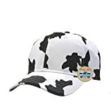 The Vintage Year Milk Cow Adjustable Snapback Baseball Cap White Free Patch (Camper Circle)