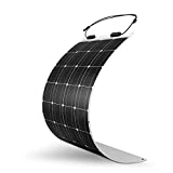 Renogy Flexible Solar Panel 100 Watt 12 Volt Monocrystalline Semi-Flexible Bendable Mono Off-Grid Charger for Marine RV Cabin Van Car Uneven Surfaces