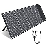 PAXCESS 120W Portable Solar Panel with USB QC 3.0, Typc C Output, Off Grid Emergency Power Supply for RV Camping Travel Outdoor Backup