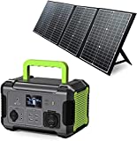 PAXCESS Portable Power Station with Solar Panel Included, 300W Solar Generator with 120W Foldable Solar Panel, CPAP Backup Lithium Battery for Outdoor Camping RV Emergency Home Use