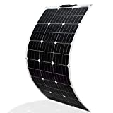 XINPUGUANG Flexible Solar Panel 100W 12V Monocrystalline Solar Charger Off-Grid for RV Boat Cabin Van Car Trailer