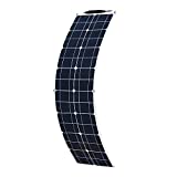 XINPUGUANG 50W 12V Solar Panel Flexible Battery Charger Monocrystalline with PV Connector for RV Boat Cabin Tent Car (50w)