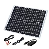 XINPUGUANG 20 Watt 12 Volt Solar Panel Solar Trickle Charger Portable Power Maintainer Cigarette Lighter 5V USB for Car Boat Motorcycles Cell Phone Tablet and Other Electronic Devices