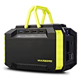 MARBERO Portable Power Station 150Wh Camping Generator Lithium Battery Power Supply with 110V/100W(Peak 150W) AC Outlet, DC Ports, USB QC 3.0 Ports LED Flashlights for CPAP Home Camping Emergency